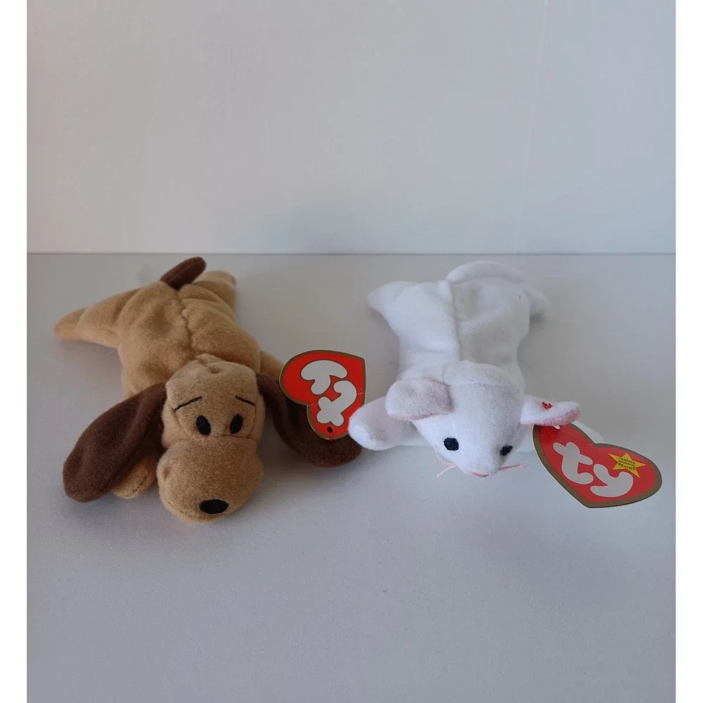 Vintage Bones And Flip Ty Teenie Beanie Babies Happy Meal Toys Plush Collection